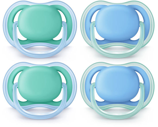 Picture of Philips AVENT Ultra Air Pacifier 6-18 Months, Blue/Green, 4 Pack, SCF244/42