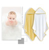 Picture of BAMBOO QUEEN 2 Pack Bamboo Baby Bath Towel - Ultra Absorbent - Ultra Soft Hooded Towels for Kids - X Large Size for 0-7 Yrs (White and Yellow, 37.5 x 37.5 Inch)