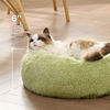 Picture of Bedsure Calming Cat Bed for Indoor Cats - Small Washable Round Cat Bed, Anti Anxiety Fluffy Plush Faux Fur Pet Bed, Fits up to 15 lbs Pets, Green, 20 inches