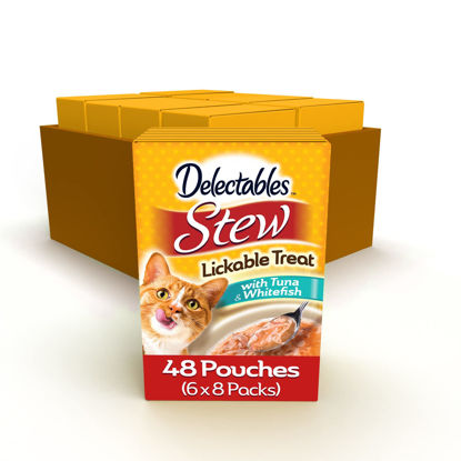 Picture of Hartz Delectables Stew Tuna & Whitefish Lickable Wet Cat Treats, 48 Count