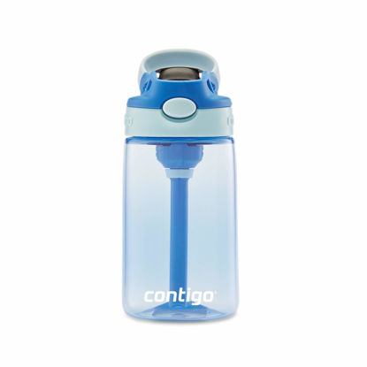 Picture of Contigo Aubrey Kids Cleanable Water Bottle with Silicone Straw and Spill-Proof Lid, Dishwasher Safe, 14oz, Cotton Candy