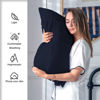 Picture of Natural Mulberry Silk Pillowcase for Hair and Skin Silk Pillow Case with Hidden Zipper Soft Breathable Smooth Cooling Silk Pillow Covers for Sleeping(Navy Blue,Standard,1Pcs)