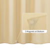 Picture of ALYVIA SPRING Long Fabric Shower Curtain Liner Waterproof - 72" W x 78" L, Soft & Lightweight Long Shower Curtain with 3 Magnets, Machine Washable - 72x78, Khaki