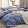 Picture of Bedsure Duvet Cover Full Size - Soft Prewashed Full Duvet Cover Set, 3 Pieces, 1 Duvet Cover 80x90 Inches with Zipper Closure and 2 Pillow Shams, Slate Blue, Comforter Not Included