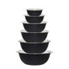 Picture of COOK WITH COLOR Stainless Steel Mixing Bowls - 6 Piece Stainless Steel Nesting Bowls Set includes 6 Prep Bowl and Mixing Bowls (Black)