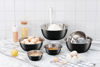 Picture of COOK WITH COLOR Stainless Steel Mixing Bowls - 6 Piece Stainless Steel Nesting Bowls Set includes 6 Prep Bowl and Mixing Bowls (Black)