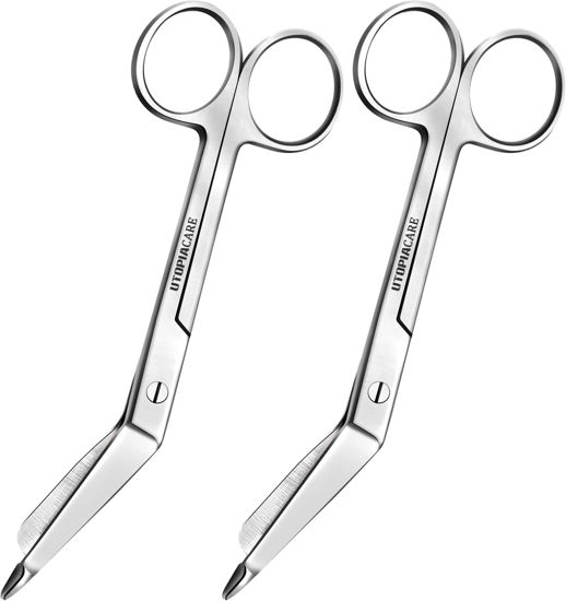 Utopia Care Angled Lister Bandage Scissors, Stainless Steel 5.5 inch, 100%  Stainless Steel Resists Tarnish and Wear, Easy to Disinfect, Perfect for  Crafting, Medical Care, and Home Nursing