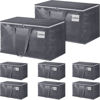 Picture of StorageRight Heavy Duty Moving Boxes-Moving Bags with Zipper, Reinforced Handles and Tag Pocket-Collapsible Moving Supplies-Totes for Storage Great for Moving, Storage and Travel 93L(Grey-8 Pack)