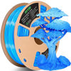 Picture of OVV3D PLA Filament 1.75mm, 3D Printer Filament PLA Winter, Silk PLA Filament 1.75mm +/- 0.02mm, 3D Printing Filament Rainbow Filament, PLA Plus Filament 1.75mm, Multicolor PLA Blue and White, 1kg