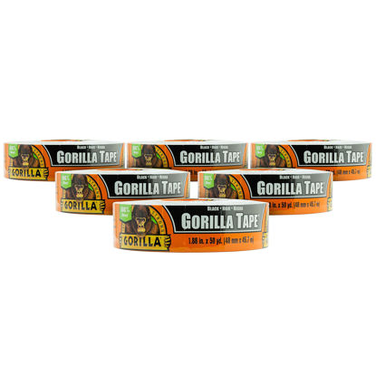 Picture of Gorilla Duct Tape, 1.88" x 50yd, Black (Pack of 6)