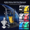 Picture of 3D Printer Silk Filament, SUNLU Shiny Silk PLA Filament 1.75mm, Smooth Silky Surface, Great Easy to Print for 3D Printers, Dimensional Accuracy +/- 0.02mm, Silk Blue 1KG