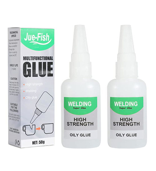 Picture of Jue-Fish Welding High-strength Oily Glue - 2 Packs Jue Fish Glue Universal Super Glue Gel, Instant Bonding, Strong Adhesion, Repairs Last Long Time for Metal, Plastic, Wood, Ceramics, Leather, 50 Gram