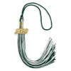 Picture of Endea Graduation Mixed Double Color Tassel with Gold Date Drop (Hunter Green/White, 2022)