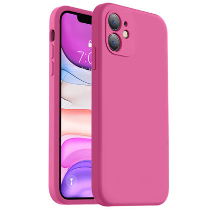 Picture of Vooii Compatible with iPhone 11 Case, Upgraded Liquid Silicone with [Square Edges] [Camera Protection] [Soft Anti-Scratch Microfiber Lining] Phone Case for iPhone 11 6.1 inch - Pitaya