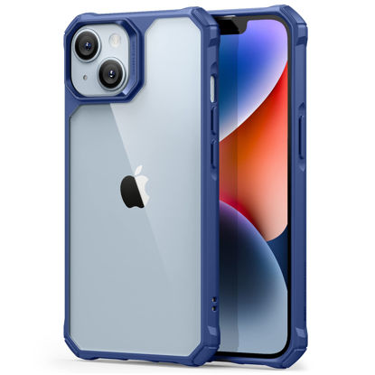Picture of ESR for iPhone 13 Case/iPhone 14 Case, Military-Grade Protection, Shockproof Air-Guard Corners, Yellowing-Resistant Acrylic Back, Phone Case for iPhone 14/iPhone 13, Air Armor Case, Clear Blue
