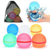 Picture of 98K Reusable Water Balloons Self Sealing Easy Quick Fill, Silicone Water Balls Summer Fun Outdoor Water Toys Games for Kids Adults Outside Play, Bath Backyard Swimming Pool Party Supplies (6 PCS)