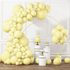 Picture of RUBFAC Pastel Yellow Balloons Different Sizes 105pcs 5/10/12/18 Inch for Garland Arch, Macaron Yellow Latex Balloons for Birthday Party Gender Reveal Baby Shower Sunflower Honeybee Party Decorations