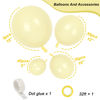 Picture of RUBFAC Pastel Yellow Balloons Different Sizes 105pcs 5/10/12/18 Inch for Garland Arch, Macaron Yellow Latex Balloons for Birthday Party Gender Reveal Baby Shower Sunflower Honeybee Party Decorations