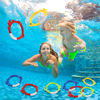 Picture of Woplagyreat 8 Pack Diving Rings Pool Swimming Toys for Kids, Fun Swim Summer Games Set, Underwater Dive Gifts for Boys Girls Toddlers Yellow Red Green Blue