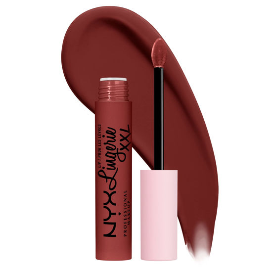 Picture of NYX PROFESSIONAL MAKEUP Lip Lingerie XXL Matte Liquid Lipstick - Straps Off (Reddish Brown Nude)