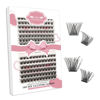 Picture of 168 Pcs Lash Clusters 2 Styles Mixed Cluster Lashes Natural Lashes & Volume Wispy Lashes for DIY Individual Lash Extensions at Home Thin Band and Soft (Natural+Volume, D-10-16mix)