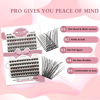 Picture of 168 Pcs Lash Clusters 2 Styles Mixed Cluster Lashes Natural Lashes & Volume Wispy Lashes for DIY Individual Lash Extensions at Home Thin Band and Soft (Natural+Volume, D-10-16mix)