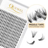 Picture of QUEWEL Cluster Lashes 240Pcs Individual Lashes 20D 0.07D Curl 16mm Knot-Free Lash Extensions Clusters Lashes Soft&Natural False Eyelashes Individual DIY Eyelash Extension at Home(20D 0.07D 16)