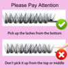 Picture of Lash Clusters Extensions 30D D Curl DIY Eyelash Extension Natural Look 3D Effect DIY Individual Lash Extensions Matte Black False Eyelashes 120pcs 10D-40D Avalible (30D-0.07D, 14mm)