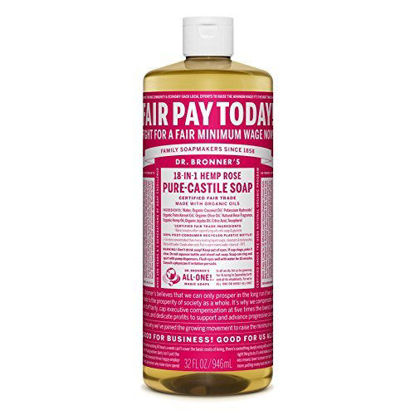 Picture of Dr. Bronner 'S Magic Soaps 18-In-1 Hemp Pure Castile Soaps Rose 32 Fl. Oz. by Dr. Bronner