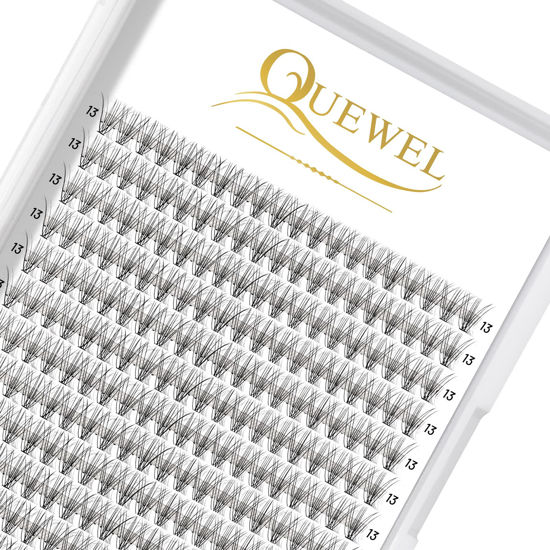 Picture of Lash Clusters 240Pcs Individual Lashes 10D 0.10C Curl 13mm Knot-Free Lash Extensions Clusters Lashes Soft&Natural False Eyelashes Individual DIY Eyelash Extension at Home(10D 0.10C 13)