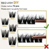 Picture of Lash Clusters B60 D Curl 8-16MIX DIY Lash Extensions 72 Clusters Lashes D Curl B&Q LASH Wispy Volume Lashes Eyelash Clusters Extensions Individual Lashes Cluster DIY at Home (B60,D-8-16MIX)