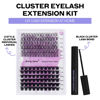 Picture of DIY Lash Extension Kit Lash Clusters Thin Band Soft Clusters C/D Curl Individual Lashes with 72H Strong Hold Waterproof Black Eyelash Cluster Glue Mild and No Irritating 5ml Lash Glue DIY Eyelash Extension Kit Beginner Friendly DIY at Home(Classic/Mega+Lash Band)