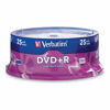 Picture of Verbatim DVD+R Blank Discs AZO Dye 4.7GB 16X Recordable Disc - 25 Discs Spindle