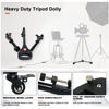 Picture of YaeCCC Kingjoy VX-600 Photography Heavy Duty Tripod Dolly Wheels Adjustable Leg Mounts Compatible with Canon Nikon Sony DSLR Camera Camcorder Photo Video