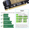 Picture of NVME PCIe x16 Adapter, Electop M.2 Key-M SSD to PCI 3.0 Express Expansion Card, Support 2230/2242/2260/2280 with Heat Sink, Compatible with Windows XP / 7/8 / 10 & MAC OS System