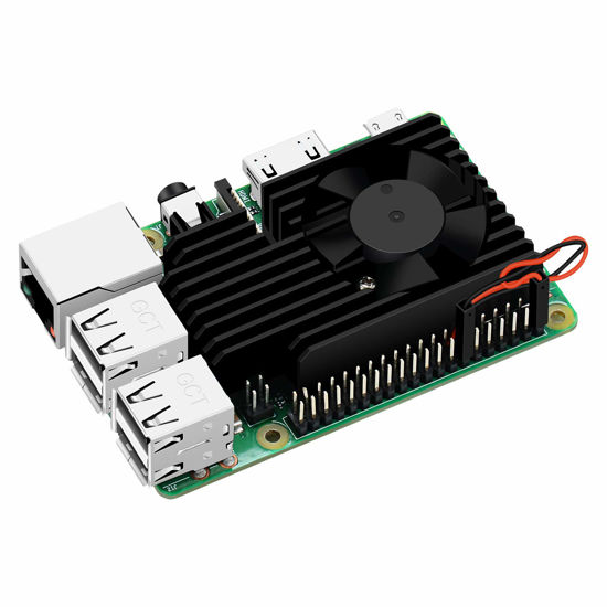 Picture of GeeekPi Raspberry Pi 4 Fan Heasink, Raspberry Pi Aluminum Heatsink Cooling Kit for Raspberry Pi 4B/3B/3B+ (B Plus)