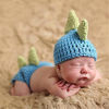 Picture of LERORO Newborn Crochet Knitted Outfit Dinosaur Hat/Pants Photography Props Costume Set (0-12 Months)