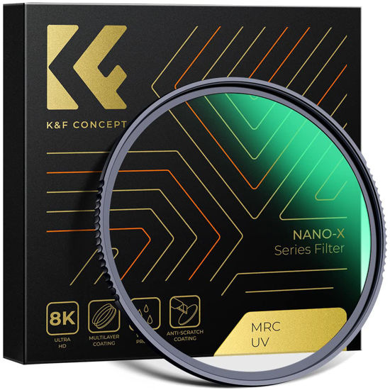 Picture of K&F Concept 62mm MC UV Protection Filter with 28 Multi-Layer Coatings HD/Hydrophobic/Scratch Resistant Ultra-Slim UV Filter for 62mm Camera Lens (Nano-X Series)