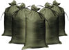 Picture of Empty Sandbags Military Green with Ties (Bundle of 10) 14" x 26" - Woven Polypropylene Sand Bags, Extra Heavy Duty Sandbags for Flooding, Sand Bags Flood Protection