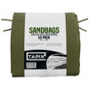 Picture of Empty Sandbags Military Green with Ties (Bundle of 10) 14" x 26" - Woven Polypropylene Sand Bags, Extra Heavy Duty Sandbags for Flooding, Sand Bags Flood Protection