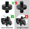 Picture of Upgraded 1/4" Male to 1/4" Male Threaded Tripod Screw Adapter Standard Mounting Thread Converter w/Hole for Camera Cage Mount Light Stand Monopo Shoulder Rig Tripod-6 Packs(Hex Wrench Included)