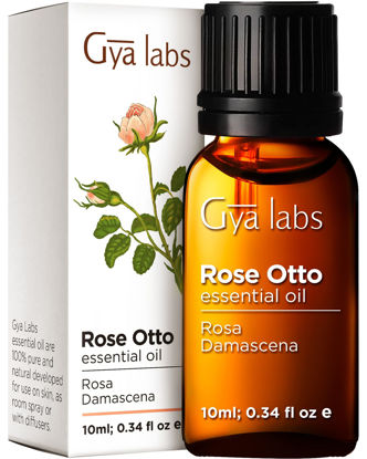 Picture of Gya Labs Rose Essential Oils for Skin Use & Aromatherapy - Therapeutic Grade Rose Oil for face - Rose Oil Essential Oil for Diffuser, Skin, Face, Hair & Perfume (0.34 fl oz)