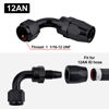 Picture of EVIL ENERGY 12AN Hose End Fitting 90 Degree Swivel Aluminum Black