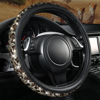 Picture of CAR PASS Bling Diamond Steering Wheel Cover Leopard Pattern, Sparkly Crystal Glitter Rhinestones Black Leather Wheel Protect for Women Girl Fit Suvs,Vans,Sedans,Cars,Trucks, 14" 1/2-15" Gold Leopard