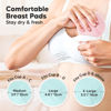 Picture of Organic Bamboo 3-Layers Nursing Breast Pads - 14 Washable Pads + Wash Bag - Breastfeeding Nipple Pad for Maternity - Reusable Nipplecovers for Breast Feeding (Pastel Touch Lite, L 4.8")