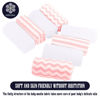 Picture of BAMBOO QUEEN 16 Pack Super Soft Baby Burp Cloths, Ultra Absorbent Large Newborn Burping Cloth, Milk Spit Up Rags, Unisex Pink and White, 16 × 12 Inch