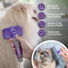 Picture of Hertzko Self Cleaning Slicker Brush for Dogs Cats (Sensitive Skin), Dog Brush for Shedding Dematting Brush Easily Removes Mats Tangles Loose Fur, Pet Grooming Brushes Long Short Haired Dogs Cat Brush