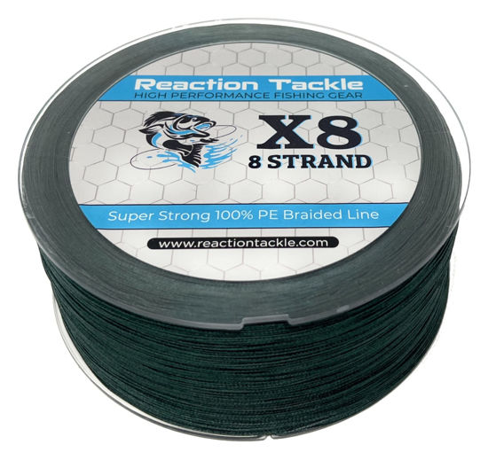 GetUSCart- Reaction Tackle Braided Fishing Line - 8 Strand Hi Vis Green  100LB 1500yd