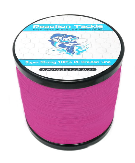 Reaction Tackle Braided Fishing Line Pink 30LB 300yd