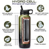 Picture of HYDRO CELL Stainless Steel Insulated Water Bottle with Straw - For Cold & Hot Drinks - Metal Vacuum Flask with Screw Cap and Modern Leakproof Sport Thermos for Kids & Adults (Army/Black 14oz)